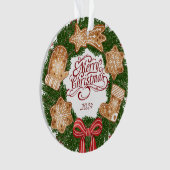 Minimalistische frohe Weihnachtsschmuck Ornament (Vorderseite)