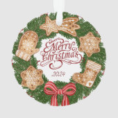 Minimalistische frohe Weihnachtsschmuck Ornament (Rückseite)