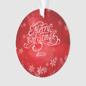 Minimalistische frohe Weihnachtsschmuck Ornament (Vorderseite)