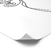 Minimalistische Frontlinie zeichne Druck Poster (Ecke)