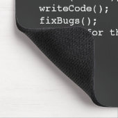 Minimalistische Funktion startDay() Entwickler-Wit Mousepad (Ecke)