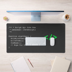 Minimalistische Funktion startDay() Entwickler-Wit Schreibtischunterlage