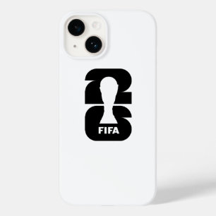 Minimalistische Fußball-Trophäe-Silhouette Weiß au Case-Mate iPhone 14 Hülle