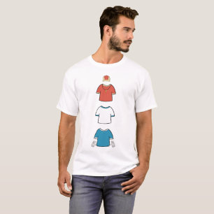 Minimalistische Fußballmannschaftsaufstellung Benu T-Shirt