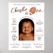 Minimalistische Fußballrookie des ersten Jahres Poster (Vorne)