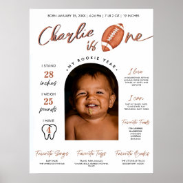 Minimalistische Fußballrookie des ersten Jahres Poster