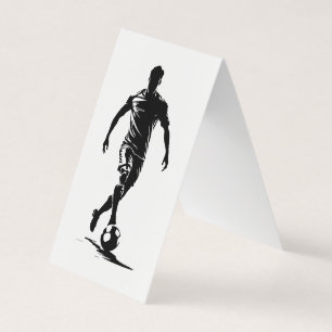 Minimalistische Fußballspieler-Silhouette Kunstkar Visitenkarten