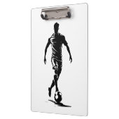 Minimalistische Fußballspieler-Silhouetten-Kunst Klemmbrett (Links)
