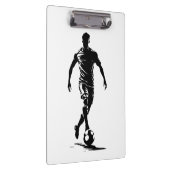 Minimalistische Fußballspieler-Silhouetten-Kunst Klemmbrett (Rechts)