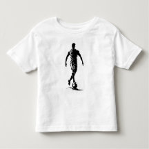 Minimalistische Fußballspieler-Silhouetten-Kunst T