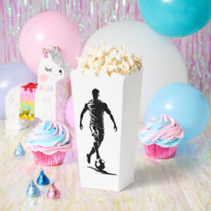 Minimalistische Fußballspieler-Silhouetten-Kunstbo Geschenkschachtel