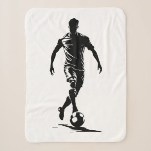 Minimalistische Fußballspieler-Silhouetten-Kunstde Sherpadecke