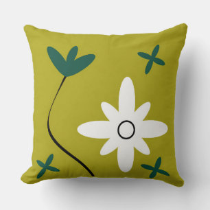 Minimalistische Gänseblümchen-Blumen-Abstrakte Bot Kissen