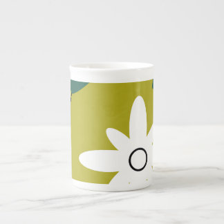 Minimalistische Gänseblümchen-Blumen-Abstrakte Bot Porzellantasse