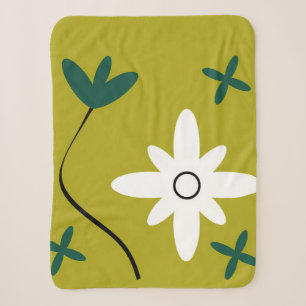 Minimalistische Gänseblümchen-Blumen-Abstrakte Bot Sherpadecke