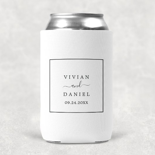 Minimalistische Gastgeschenk Hochzeit Dosenkühler