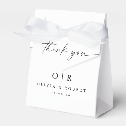 Minimalistische Gastgeschenk Hochzeit Geschenkschachtel (Vorderseite)