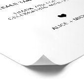 Minimalistische Gastgeschenke Hochzeiten Boho Brau Poster (Ecke)