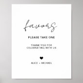 Minimalistische Gastgeschenke Hochzeiten Boho Brau Poster (Vorne)