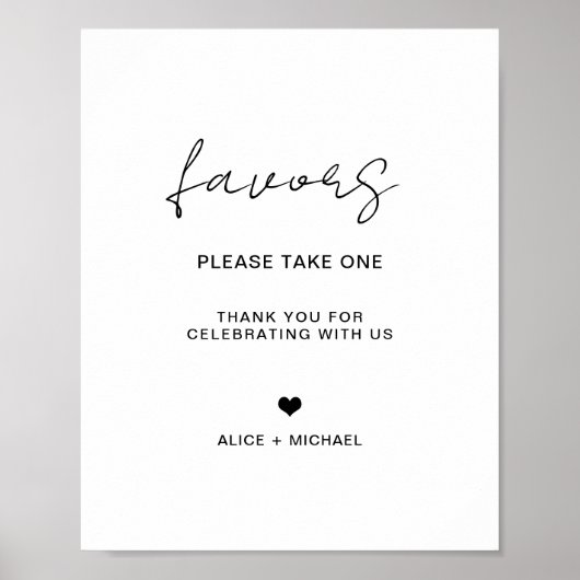 Minimalistische Gastgeschenke Hochzeiten Boho Brau Poster (Vorne)