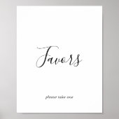 Minimalistische Gastgeschenke Hochzeiten Unterschr Poster (Vorne)