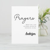 Minimalistische Gebete für Braut- und Körperzeiche Einladung (Stehend Vorderseite)