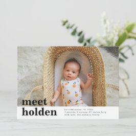 Minimalistische Geburtsankündigung | Geburtsankünd Einladung