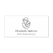 Minimalistische Geburtsdoula-Logo-Schwangerschaft Gummistempel (Prägung)