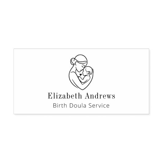 Minimalistische Geburtsdoula-Logo-Schwangerschaft  Gummistempel (Prägung)