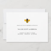 Minimalistische Geburtserklärung unserer kleinen B Einladung (Rückseite)