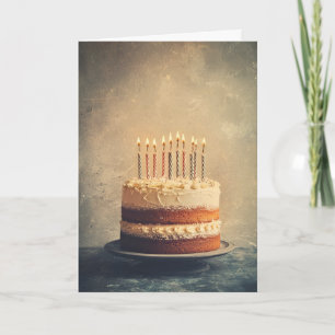 Minimalistische Geburtstagstorte Geburtstagskarte Einladung