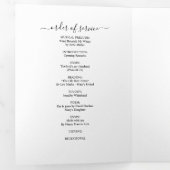 Minimalistische Gedenkfeier Dreifach-gefaltete Programmkarte (Innen Erste Seite)