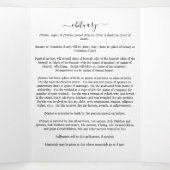 Minimalistische Gedenkfeier Dreifach-gefaltete Programmkarte (Innenseite Mitte)