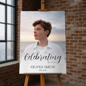 Minimalistische Gedenkfoto - Individuelle Feier de Poster