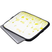 Minimalistische Gelb- und Weißblüten: Name der Wie Laptopschutzhülle (Vorne Knopf)