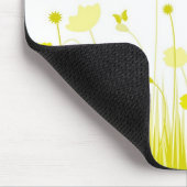 Minimalistische Gelb- und Weißblüten: Name der Wie Mousepad (Ecke)