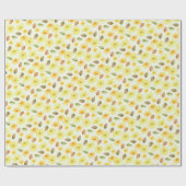 Minimalistische Gelbblüte und Herbstuntergang Geschenkpapier (Flach)