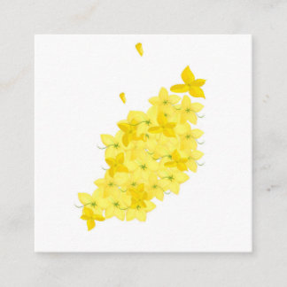 Minimalistische gelbe Blumen Begleitkarte