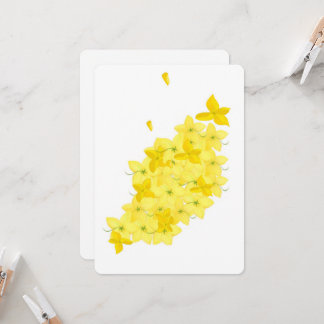 Minimalistische gelbe Blumen Einladung