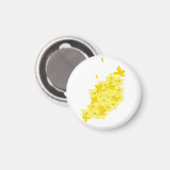 Minimalistische gelbe Blumen Magnet (Vorderseite/Rückseite)