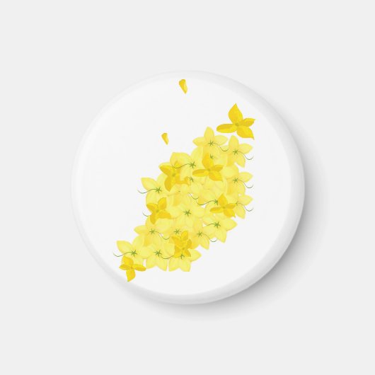 Minimalistische gelbe Blumen Magnet (Vorne)