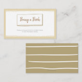 Minimalistische Gelbneutrale bringen ein Buch Begleitkarte (Vorne/Hinten)