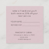 Minimalistische gemeinsame Nutzung der Liebe und L Quadratische Visitenkarte (Rückseite)