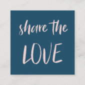 Minimalistische gemeinsame Nutzung der Liebe und L Quadratische Visitenkarte (Vorderseite)