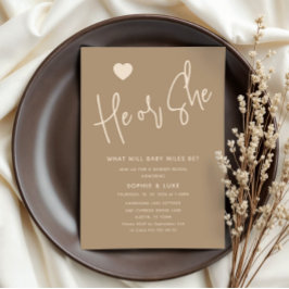 Minimalistische Genderoffenbarung Einladung