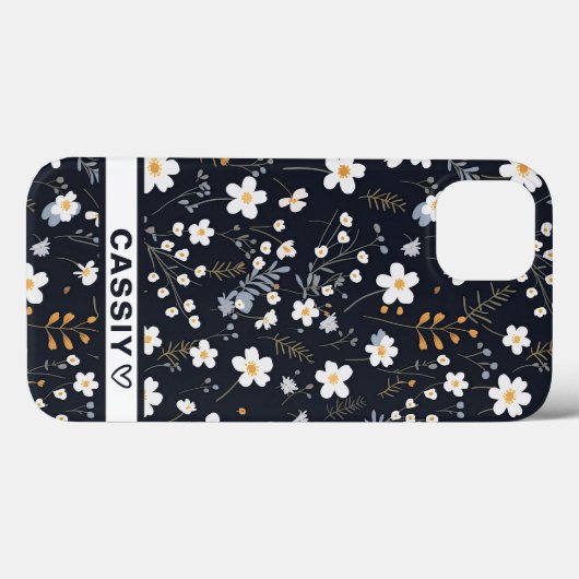 Minimalistische Gentle Garden Wildblumen Herz Case-Mate iPhone Hülle (Rückseite (Horizontal))