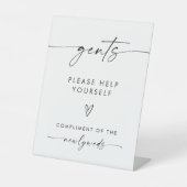 Minimalistische Gents Badezimmer Sockelschild (Vorderseite)