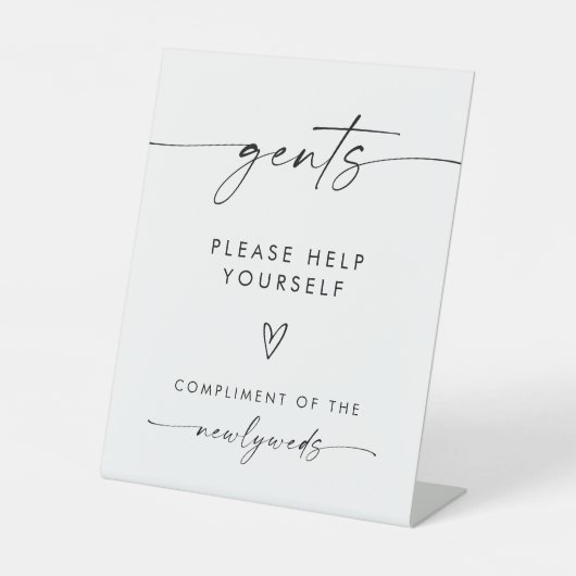 Minimalistische Gents Badezimmer Sockelschild (Vorderseite)