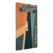 Minimalistische Geometrie Abstrakt Mini Klemmbrett (Schrägansicht)