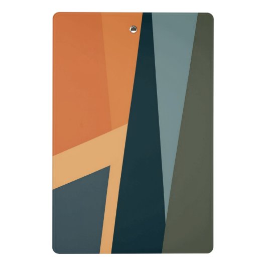Minimalistische Geometrie Abstrakt Mini Klemmbrett (Rückseite)